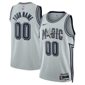 Camiseta Hombre Orlando Magic Personalizadas 2024-25 Nike City Edition Gris Swingman